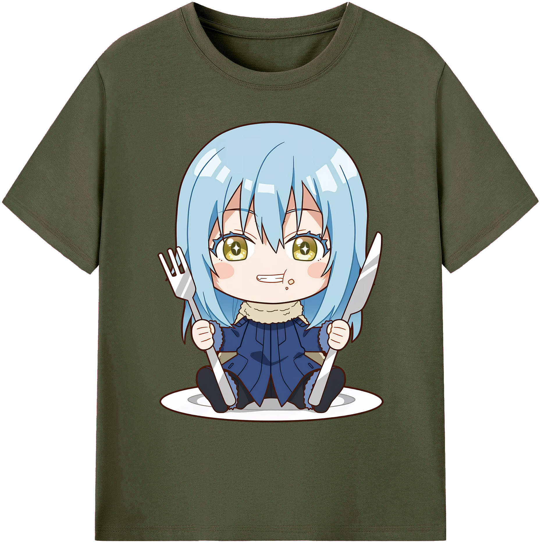 （画像用） 転スラ Regarding Reincarnated to Slime 綿100％ メンズ半袖Tシャツ｜肌触りやわらか＆通気性